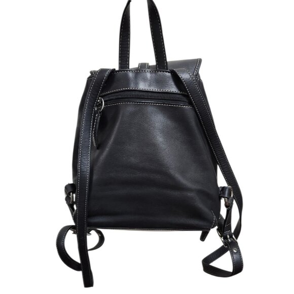 Vintage Coach Leather Drawstring Backpack Black Full Grain Leather - Picture 3 of 15